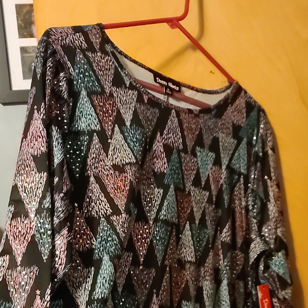 Multicolor Tree Pattern Women's Dress - Picture 5 of 6